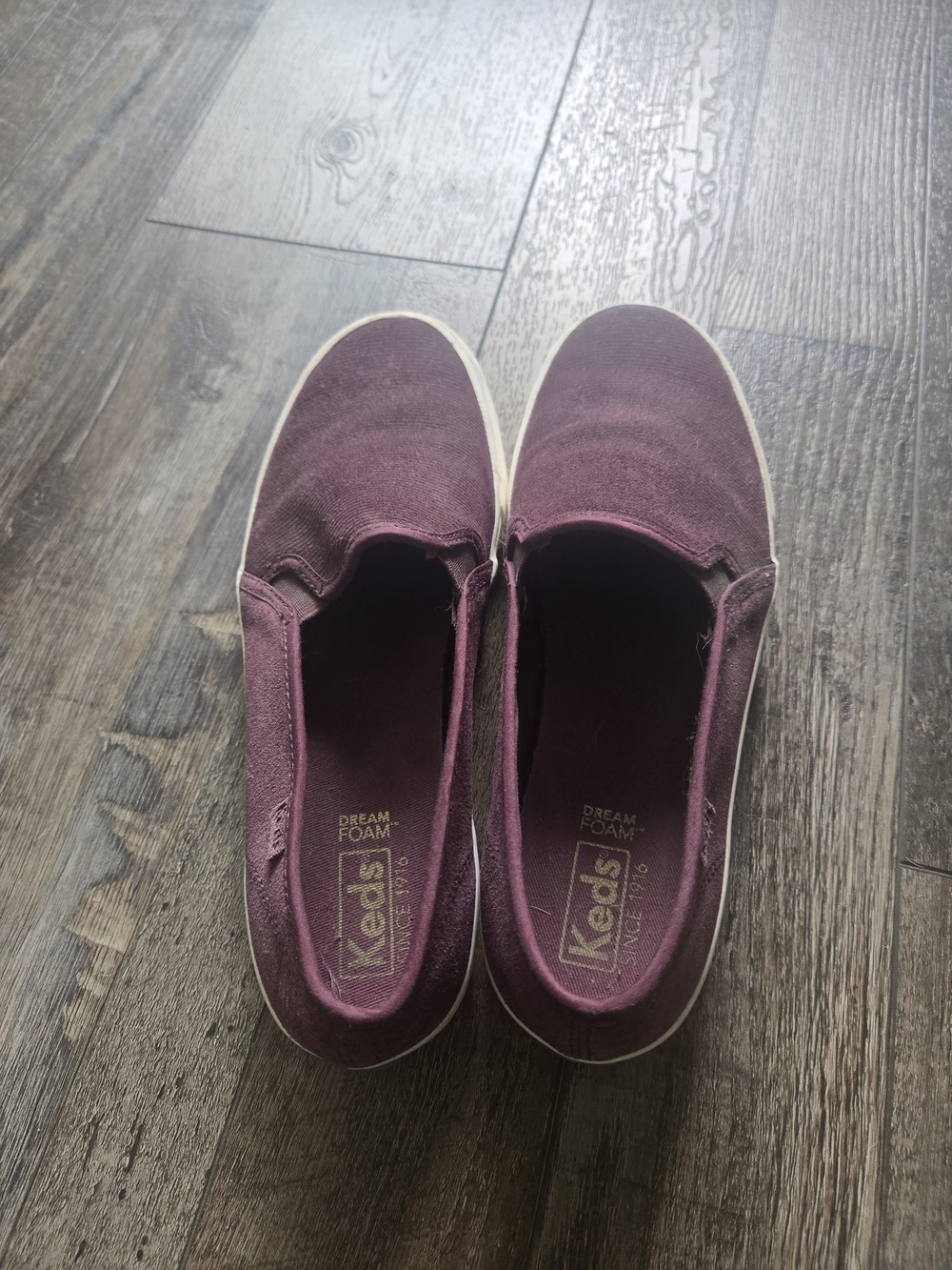 Keds Women’s Slip-On Sneakers in Plum